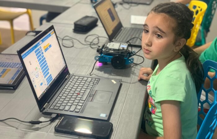 Girl learning stem and robotics at futurebots academy lebanon